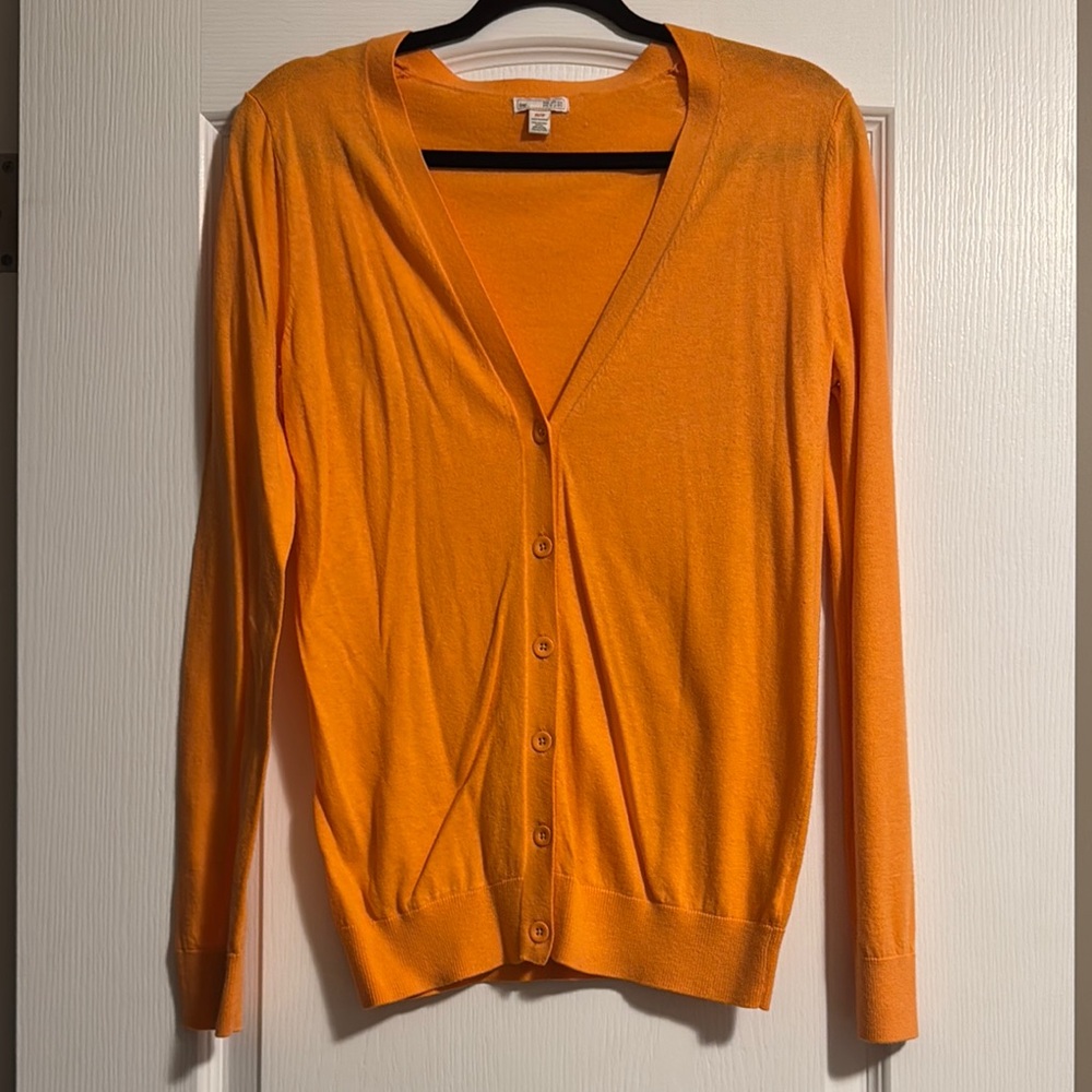 Orange Women's Cardigan Sweater
